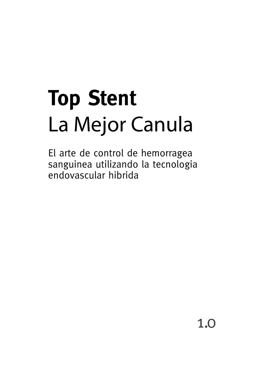 Cover of the Spanish edition of Top Stent